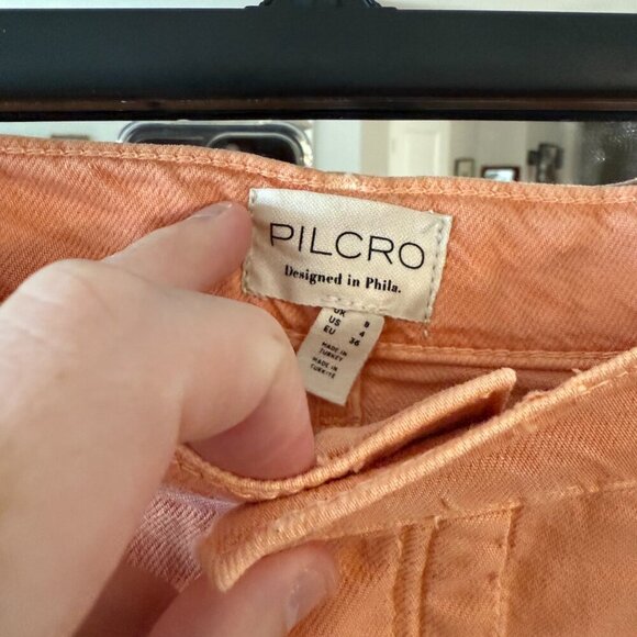 NEW Pilcro by Anthropologie Mini Skirt Size 4 Color Orange - Picture 4 of 7